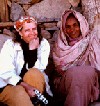Eritrean farmer, Regbe Bayre (right), with the author, Merrill Findlay, in a displaced persons' settlement during Eritrea's War of Liberation. Photo by EPLF Commander, Tecle Frezghi, Eritrea 1988.